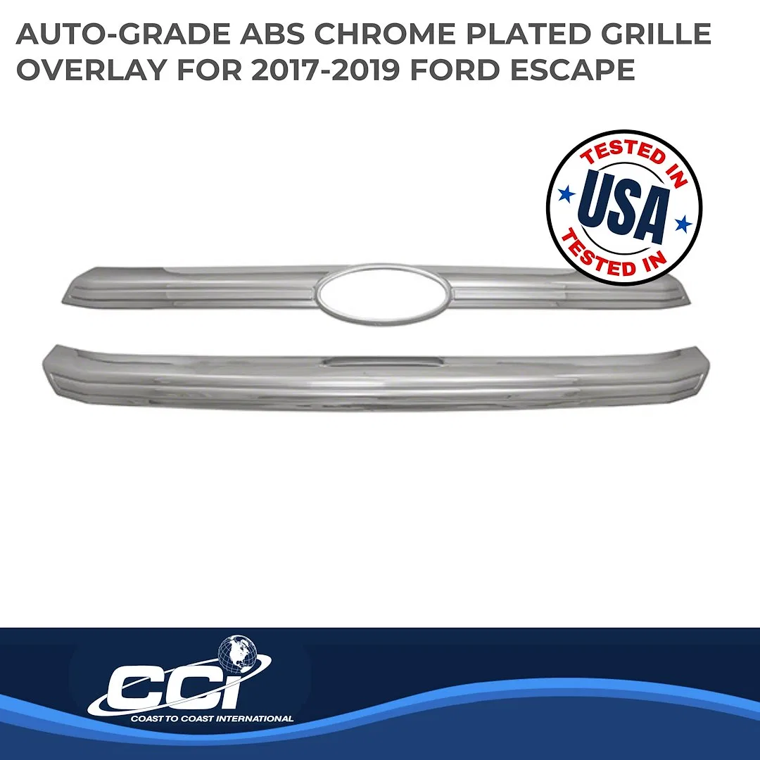 IWCGI148 – COAST2COAST Grille Insert, Overlay Bar Style 2 Piece With Emblem Cutout Chrome Plated ABS - view 2